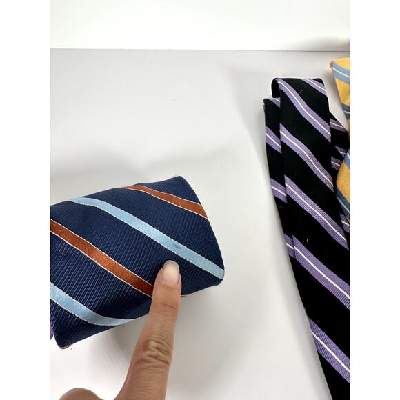 Men’s Tie Lot of 5 Classic Business Stripe Styles Express, Nautica, Billy London - Picture 11 of 11